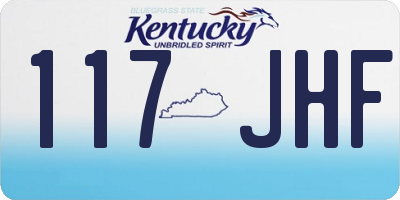 KY license plate 117JHF