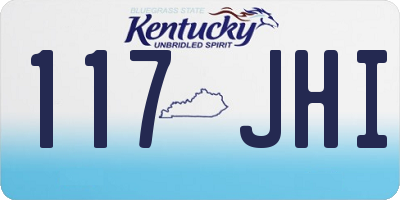 KY license plate 117JHI