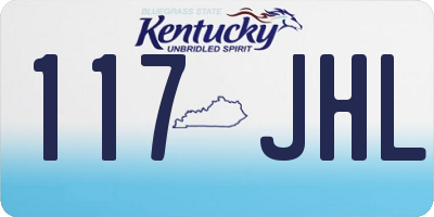 KY license plate 117JHL