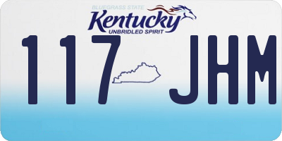 KY license plate 117JHM