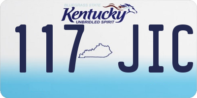 KY license plate 117JIC