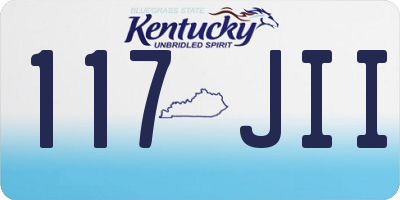 KY license plate 117JII