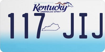 KY license plate 117JIJ