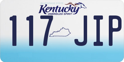 KY license plate 117JIP
