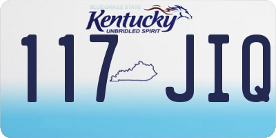 KY license plate 117JIQ