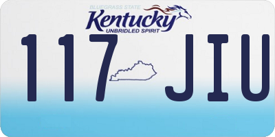 KY license plate 117JIU