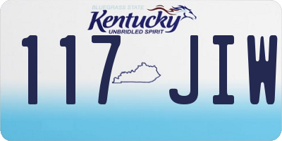 KY license plate 117JIW