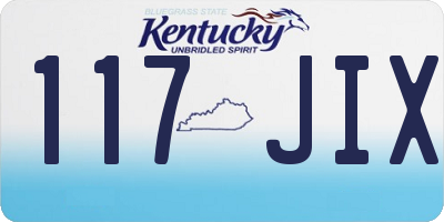KY license plate 117JIX