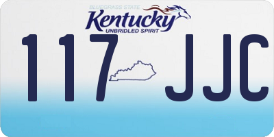 KY license plate 117JJC