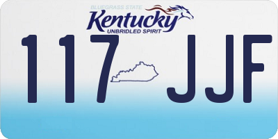 KY license plate 117JJF