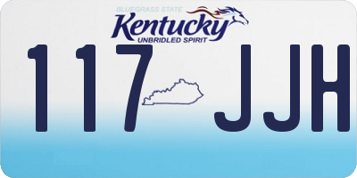 KY license plate 117JJH