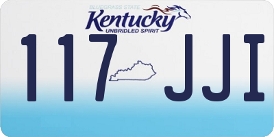 KY license plate 117JJI