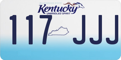 KY license plate 117JJJ