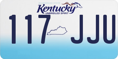 KY license plate 117JJU