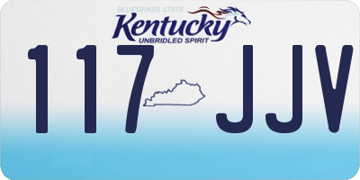 KY license plate 117JJV