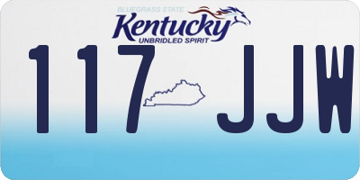 KY license plate 117JJW