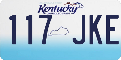 KY license plate 117JKE