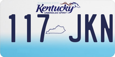 KY license plate 117JKN