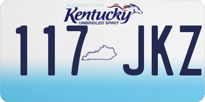 KY license plate 117JKZ
