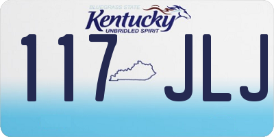 KY license plate 117JLJ