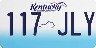 KY license plate 117JLY