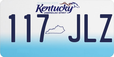 KY license plate 117JLZ