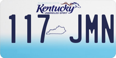 KY license plate 117JMN