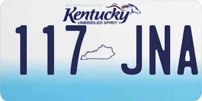 KY license plate 117JNA
