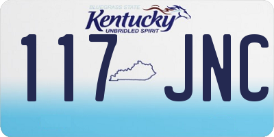 KY license plate 117JNC