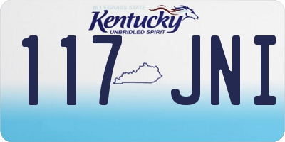 KY license plate 117JNI