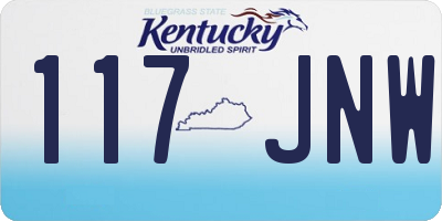 KY license plate 117JNW