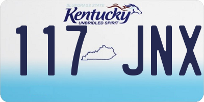 KY license plate 117JNX