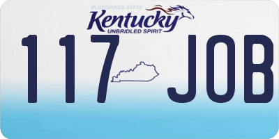 KY license plate 117JOB