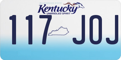 KY license plate 117JOJ