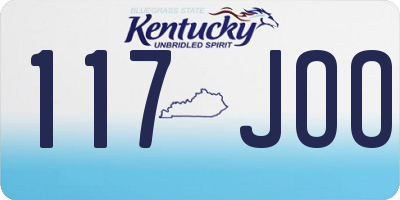 KY license plate 117JOO
