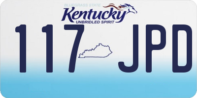 KY license plate 117JPD