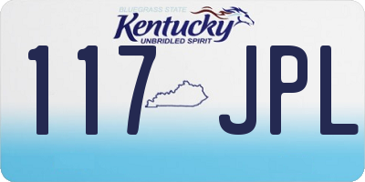 KY license plate 117JPL