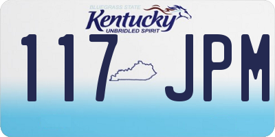 KY license plate 117JPM