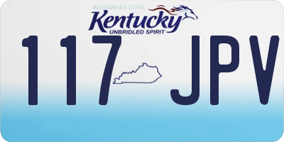 KY license plate 117JPV