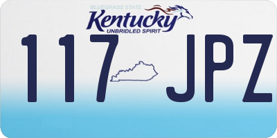 KY license plate 117JPZ