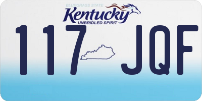 KY license plate 117JQF