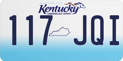 KY license plate 117JQI