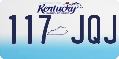 KY license plate 117JQJ