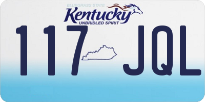 KY license plate 117JQL
