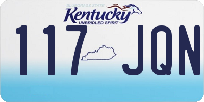KY license plate 117JQN