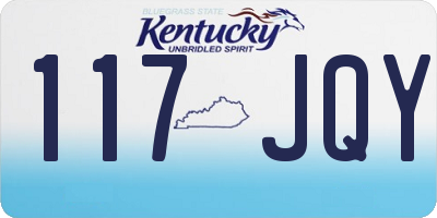 KY license plate 117JQY
