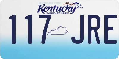 KY license plate 117JRE