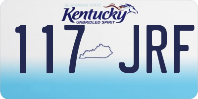 KY license plate 117JRF