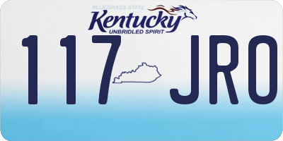 KY license plate 117JRO