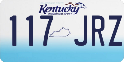 KY license plate 117JRZ